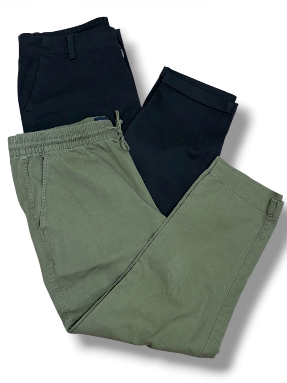 Bundle of Gap Ankle Pants Women's Size L / 14 Casual Pull On Black Olive Green